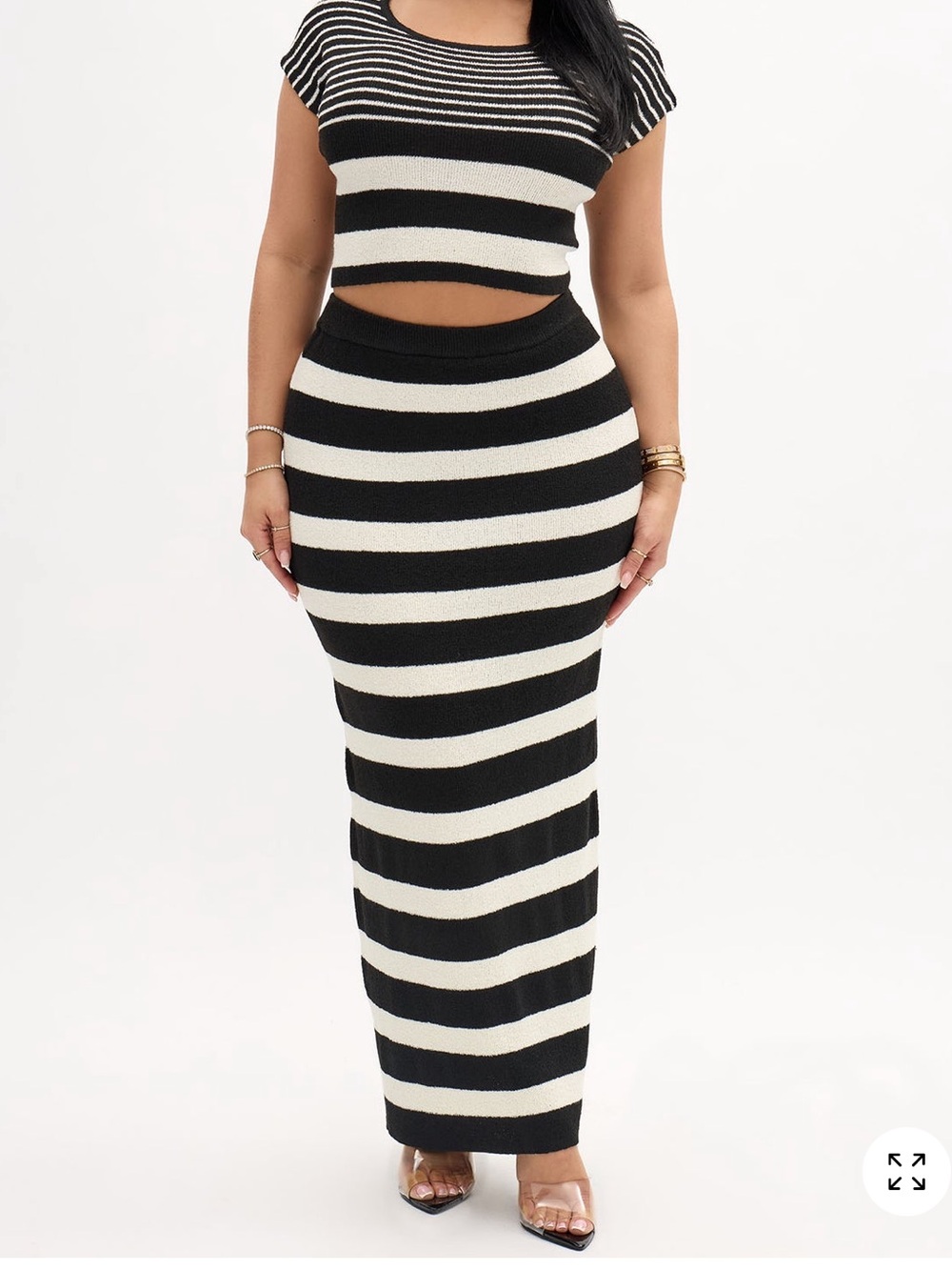 BNWT Crop + Maxi Striped set